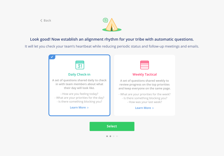 daily-weekly-tribescale onboarding