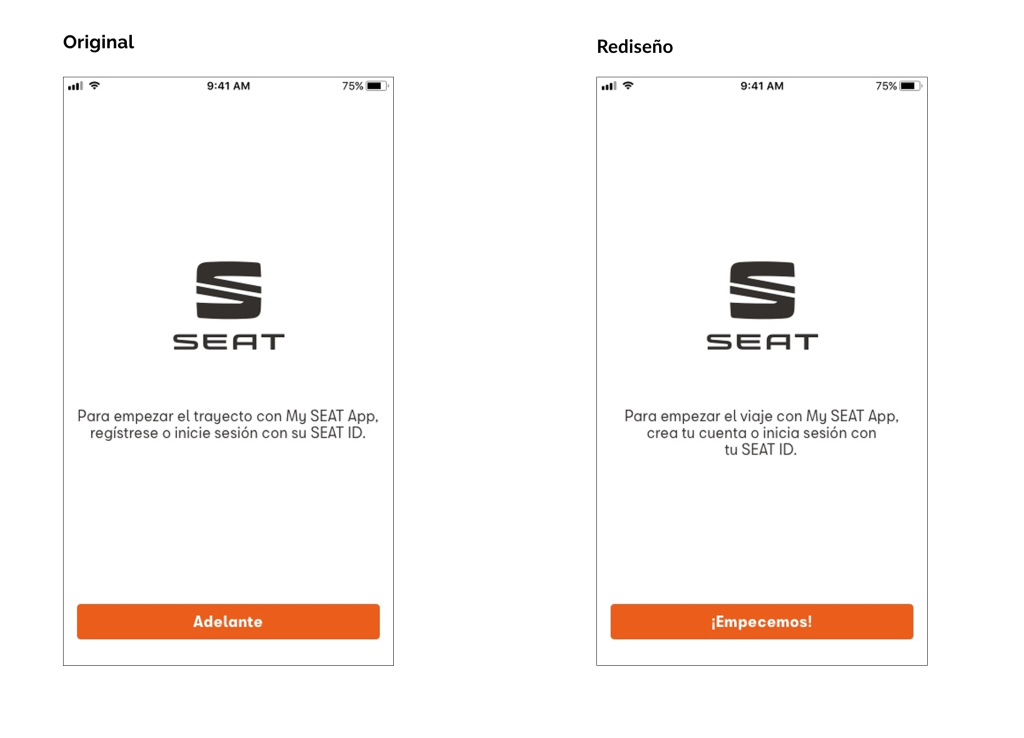 Pantalla Onboarding 3 My SEAT App en español