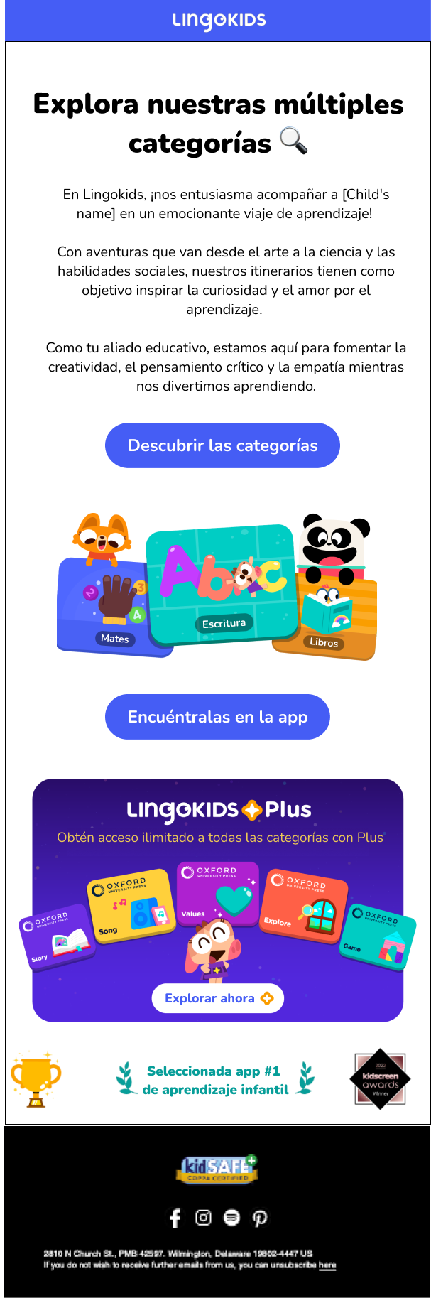 imagen del email 3 de onboarding de lingokids