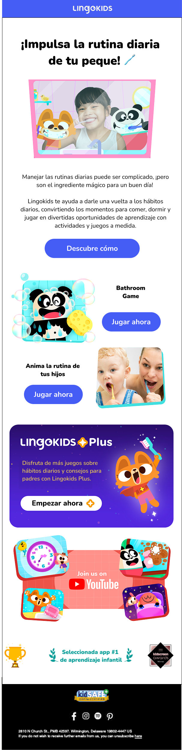 email 4 onboarding lingokids español